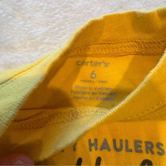 Carters & IH Farm & Construction Baby Boy size 6 Month Clothes Red & Yellow - Picture 6 of 10